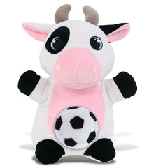 SNUG-MOOSHIES PLUSH - STANDING COW with Soccer Plush