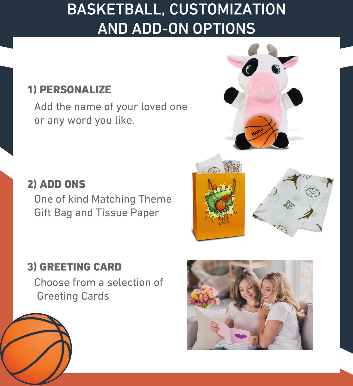 SNUG-MOOSHIES PLUSH - STANDING COW with Basketball Plush