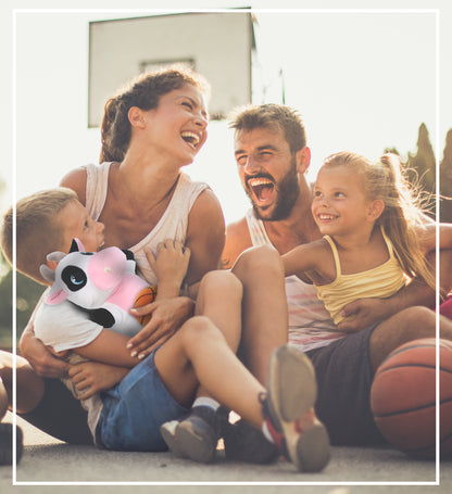 SNUG-MOOSHIES PLUSH - STANDING COW with Basketball Plush