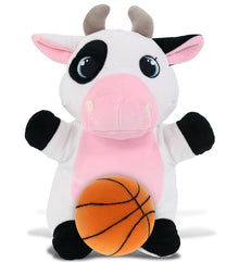 SNUG-MOOSHIES PLUSH - STANDING COW with Basketball Plush