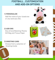 SNUG-MOOSHIES PLUSH - STANDING COW with Football Plush