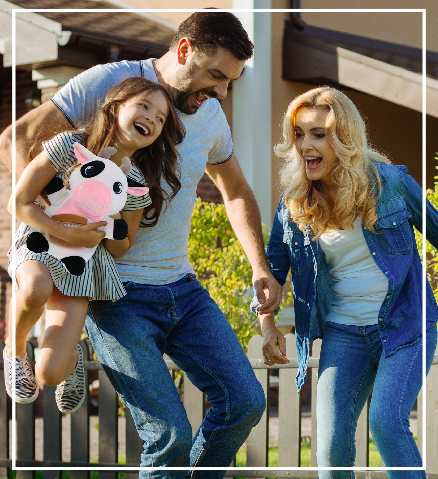 SNUG-MOOSHIES PLUSH - STANDING COW with Football Plush