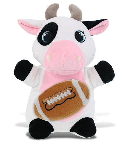 SNUG-MOOSHIES PLUSH - STANDING COW with Football Plush