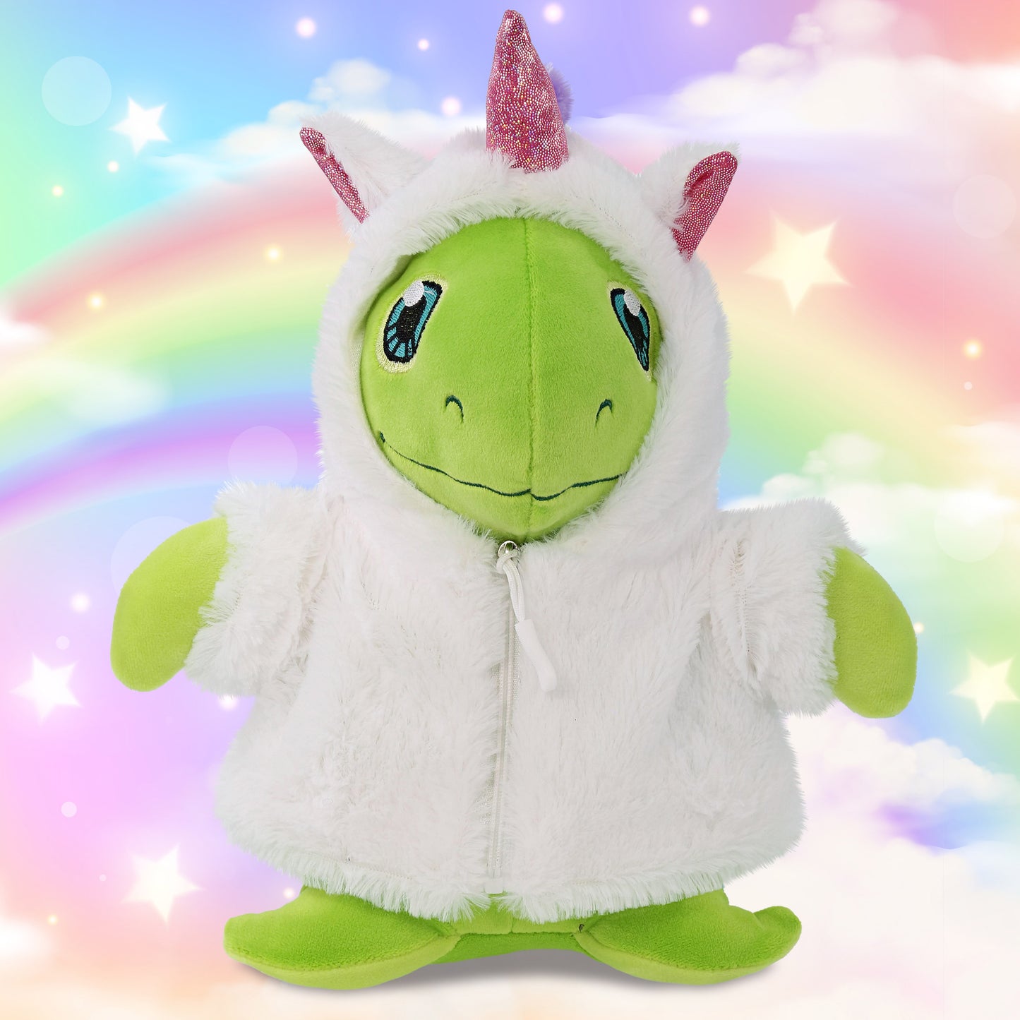 SNUG-MOOSHIES PLUSH - STANDING SEA TURTLE with Unicorn Dress Up