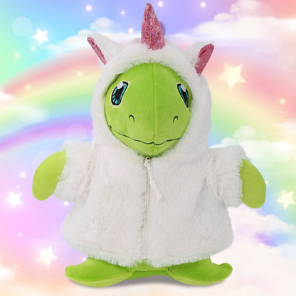 SNUG-MOOSHIES PLUSH - STANDING SEA TURTLE with Unicorn Dress Up
