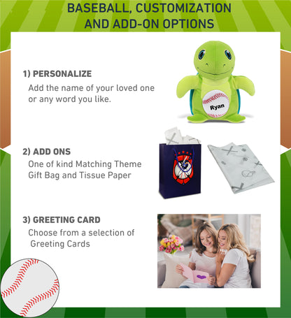 SNUG-MOOSHIES PLUSH - STANDING SEA TURTLE with Baseball Plush