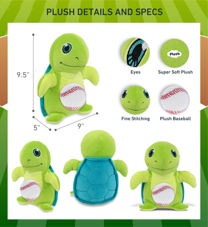 SNUG-MOOSHIES PLUSH - STANDING SEA TURTLE with Baseball Plush