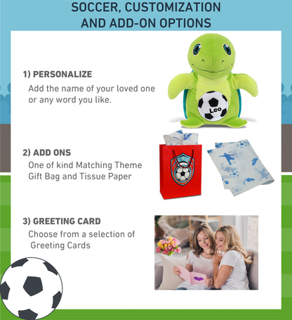 SNUG-MOOSHIES PLUSH - STANDING SEA TURTLE with Soccer Plush