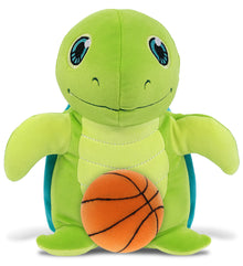 SNUG-MOOSHIES PLUSH - STANDING SEA TURTLE with Basketball Plush