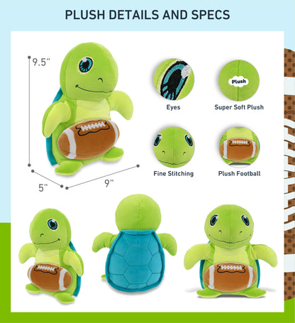 SNUG-MOOSHIES PLUSH - STANDING SEA TURTLE with Football Plush