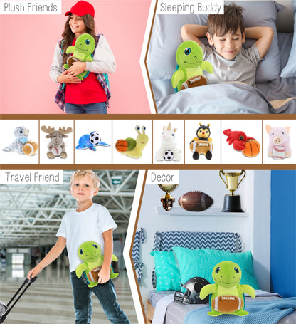 SNUG-MOOSHIES PLUSH - STANDING SEA TURTLE with Football Plush