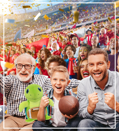 SNUG-MOOSHIES PLUSH - STANDING SEA TURTLE with Football Plush