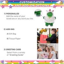 SNUG-MOOSHIES PLUSH - STANDING ALLIGATOR with Unicorn Dress Up