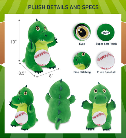 SNUG-MOOSHIES PLUSH - STANDING ALLIGATOR with Baseball Plush