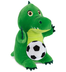 SNUG-MOOSHIES PLUSH - STANDING ALLIGATOR with Soccer Plush