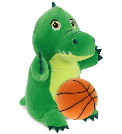 SNUG-MOOSHIES PLUSH - STANDING ALLIGATOR with Basketball Plush