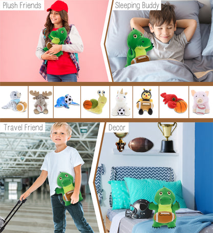 SNUG-MOOSHIES PLUSH - STANDING ALLIGATOR with Football Plush