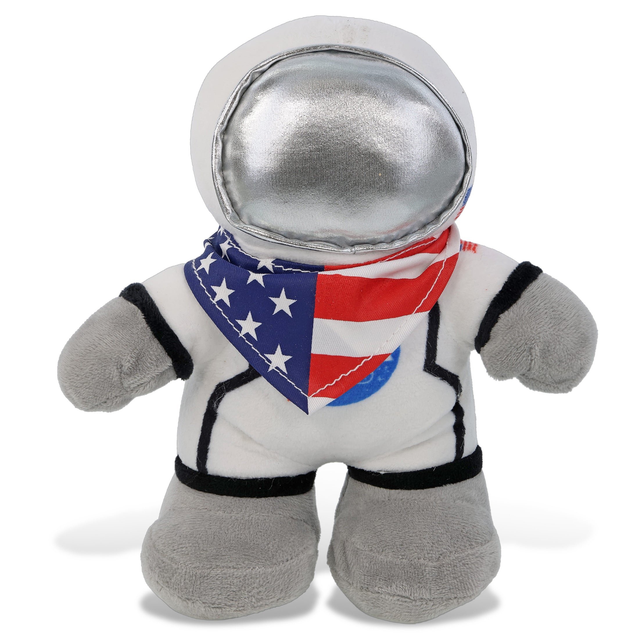 SNUG-MOOSHIES PLUSH - STANDING ASTRONAUT WITH USA BANDANA