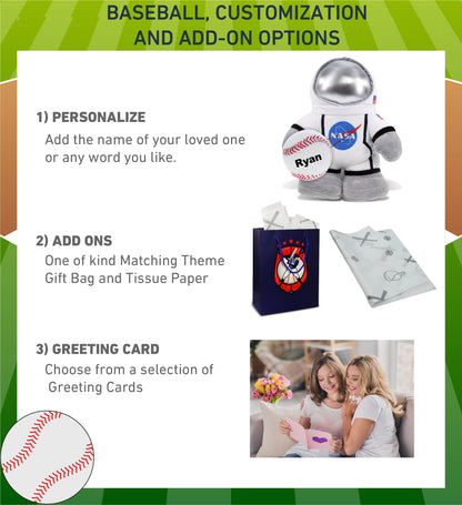 SNUG-MOOSHIES PLUSH - STANDING ASTRONAUT with Baseball Plush