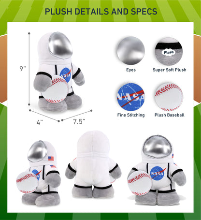 SNUG-MOOSHIES PLUSH - STANDING ASTRONAUT with Baseball Plush