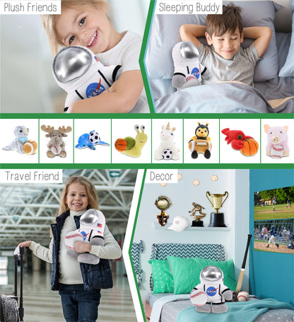 SNUG-MOOSHIES PLUSH - STANDING ASTRONAUT with Baseball Plush