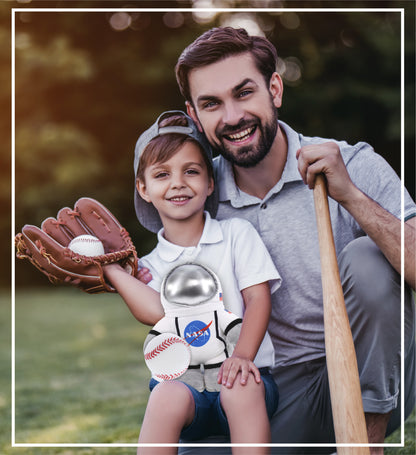 SNUG-MOOSHIES PLUSH - STANDING ASTRONAUT with Baseball Plush