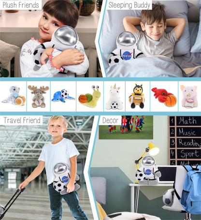 SNUG-MOOSHIES PLUSH - STANDING ASTRONAUT with Soccer Plush
