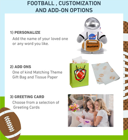 SNUG-MOOSHIES PLUSH - STANDING ASTRONAUT with Football Plush