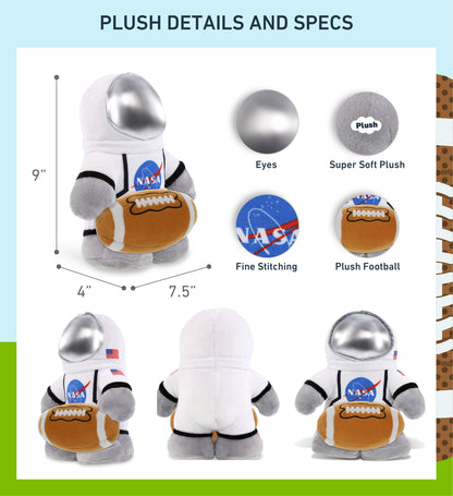 SNUG-MOOSHIES PLUSH - STANDING ASTRONAUT with Football Plush