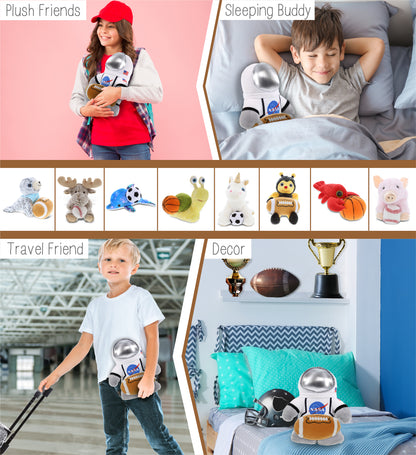 SNUG-MOOSHIES PLUSH - STANDING ASTRONAUT with Football Plush