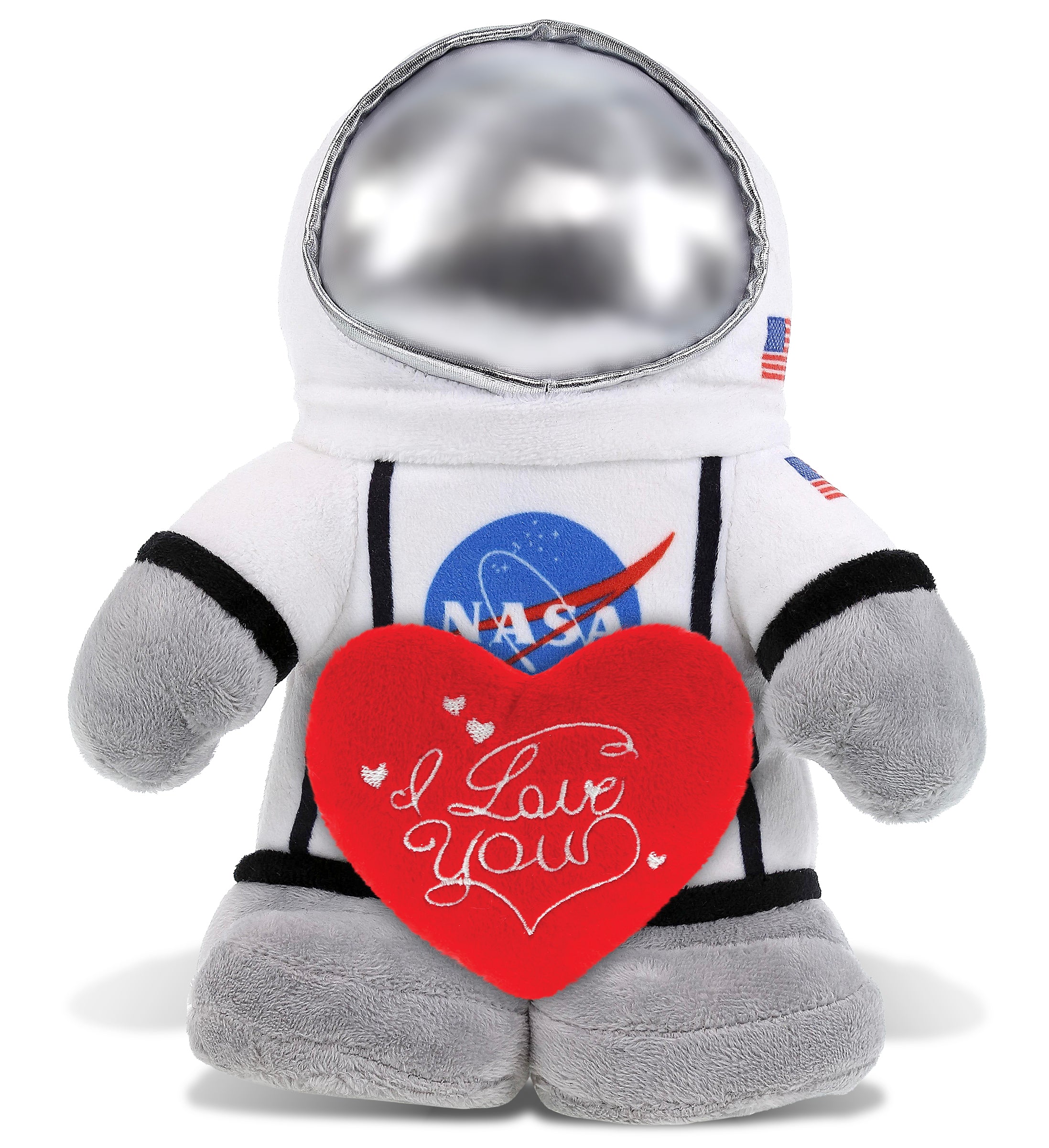 PLUSH I LOVE YOU RED HEART - SNUG-MOOSHIES PLUSH - STANDING ASTRONAUT