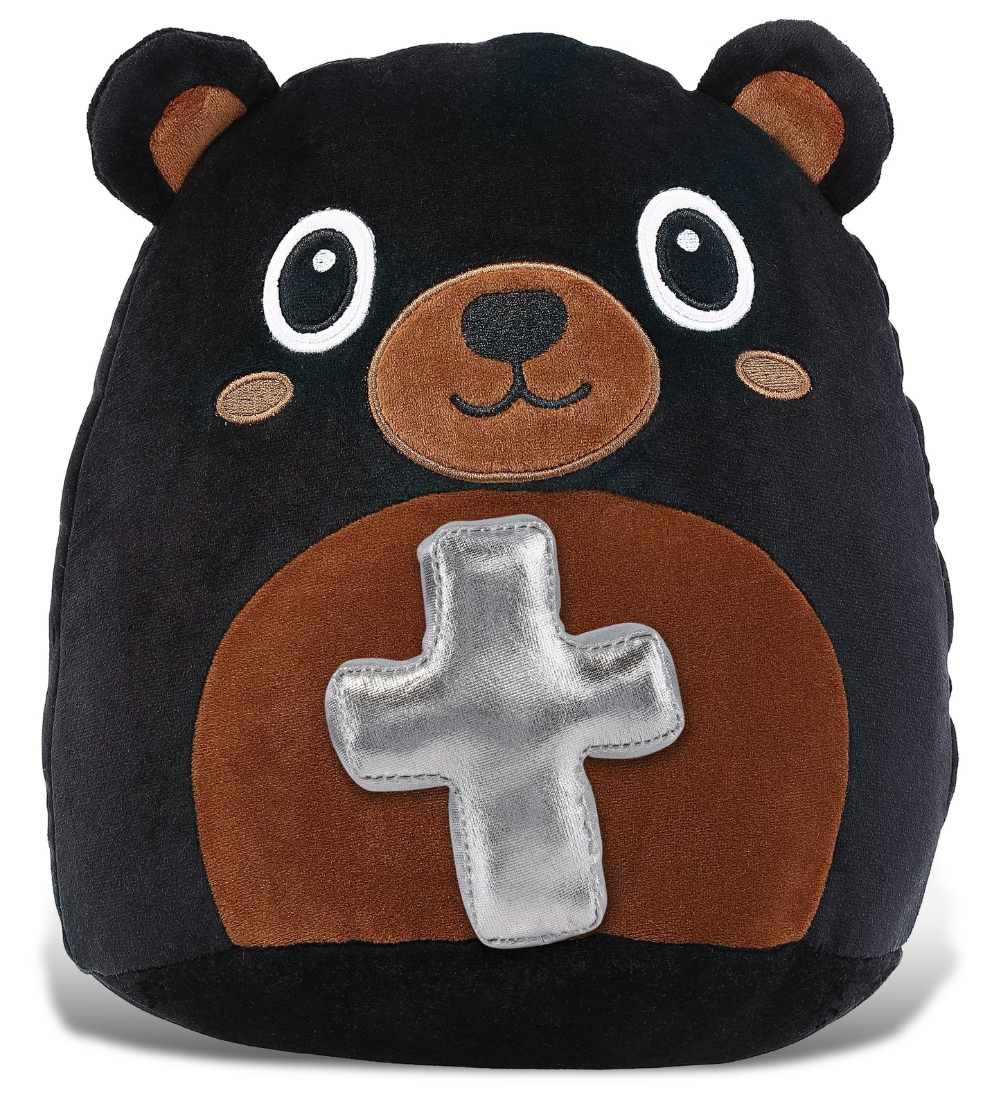 PLUSH CROSS - SNUG-MOOSHIES PLUSH - BLACK BEAR 10"