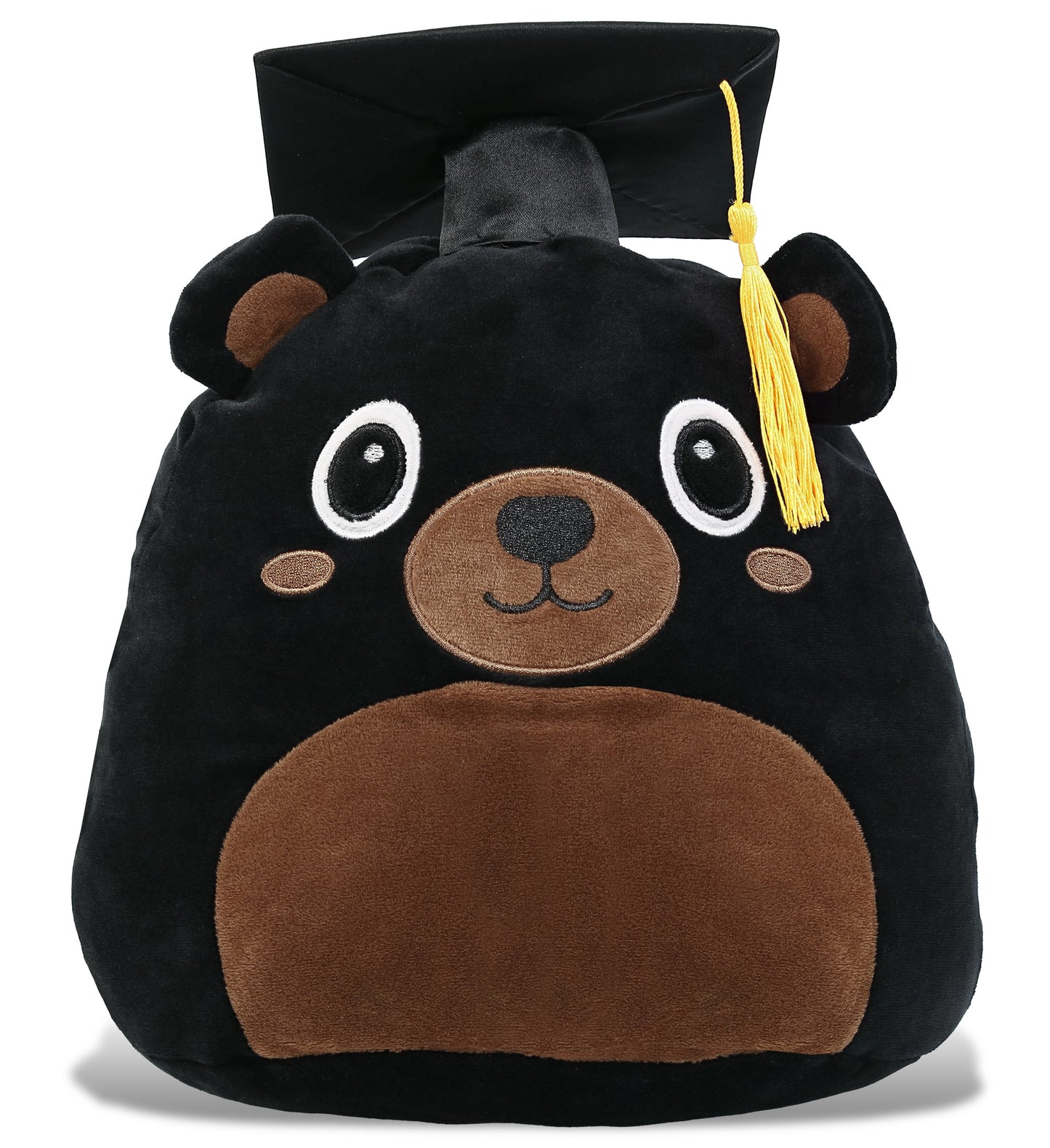 PLUSH GRADUATION - SNUG-MOOSHIES PLUSH - BLACK BEAR 10"