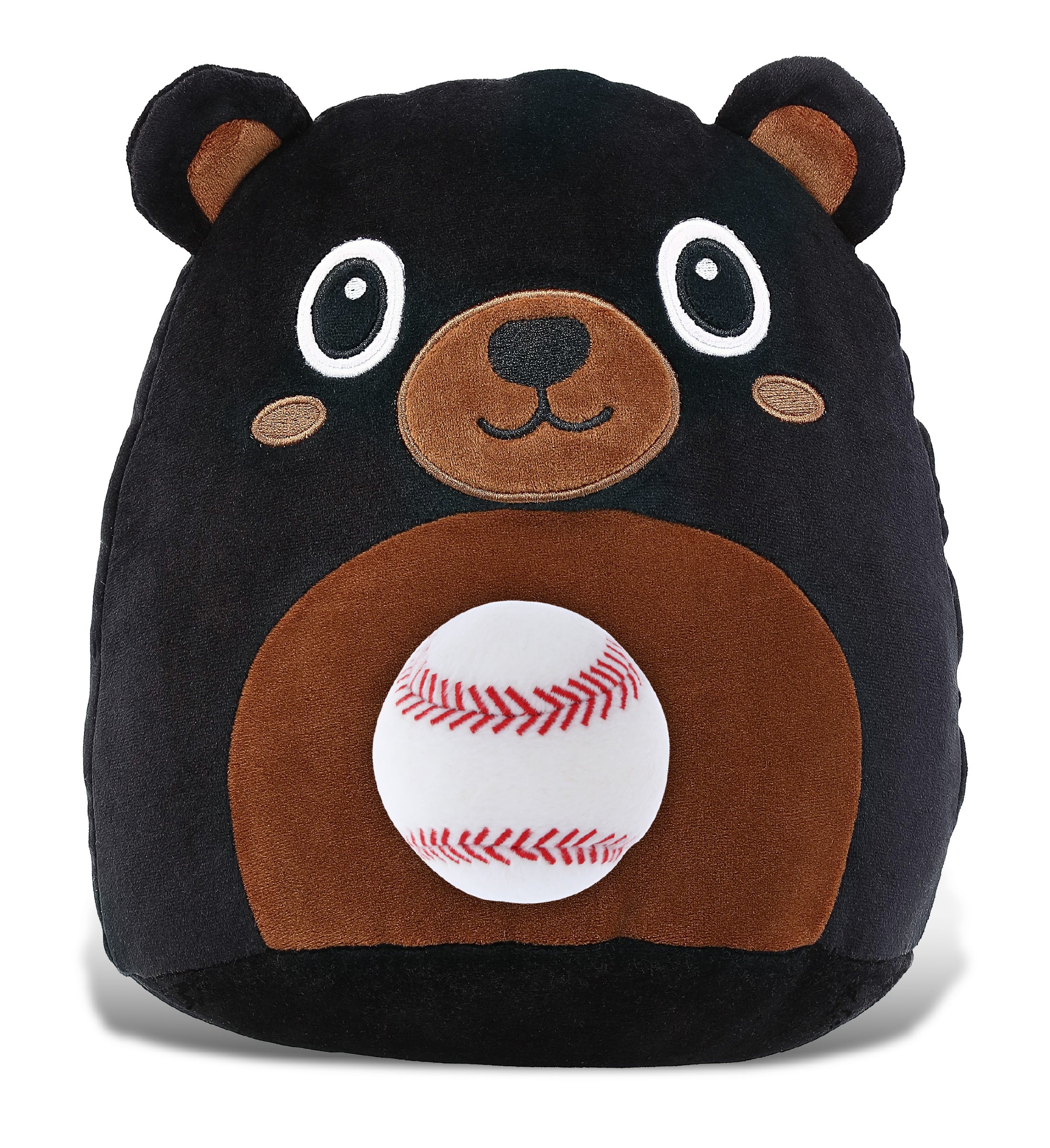 SNUG-MOOSHIES PLUSH - BLACK BEAR 10" with Baseball Plush