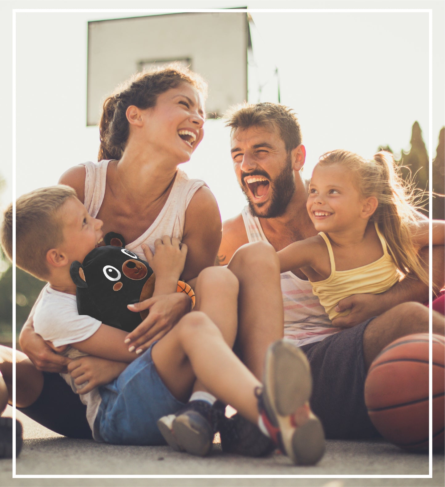 SNUG-MOOSHIES PLUSH - BLACK BEAR 10" with Basketball Plush