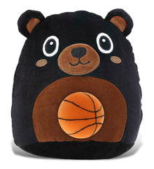 SNUG-MOOSHIES PLUSH - BLACK BEAR 10" with Basketball Plush