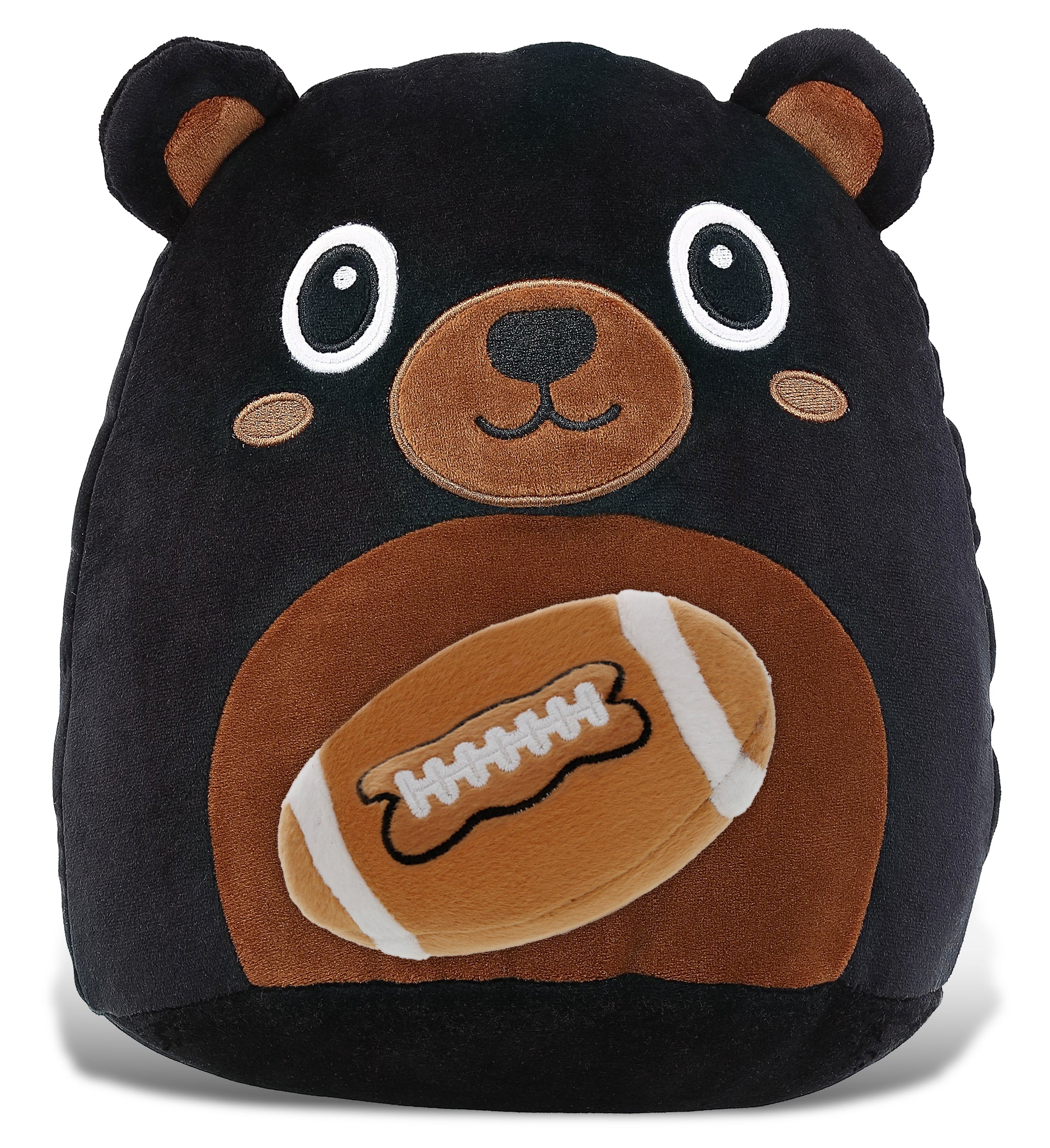 SNUG-MOOSHIES PLUSH - BLACK BEAR 10" with Football Plush