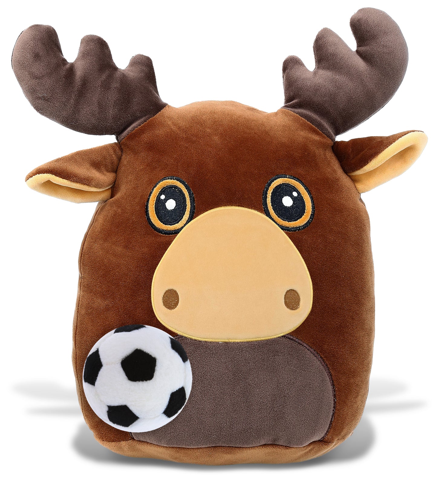 SNUG-MOOSHIES PLUSH - MOOSE 10" with Soccer Plush