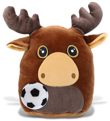 SNUG-MOOSHIES PLUSH - MOOSE 10" with Soccer Plush