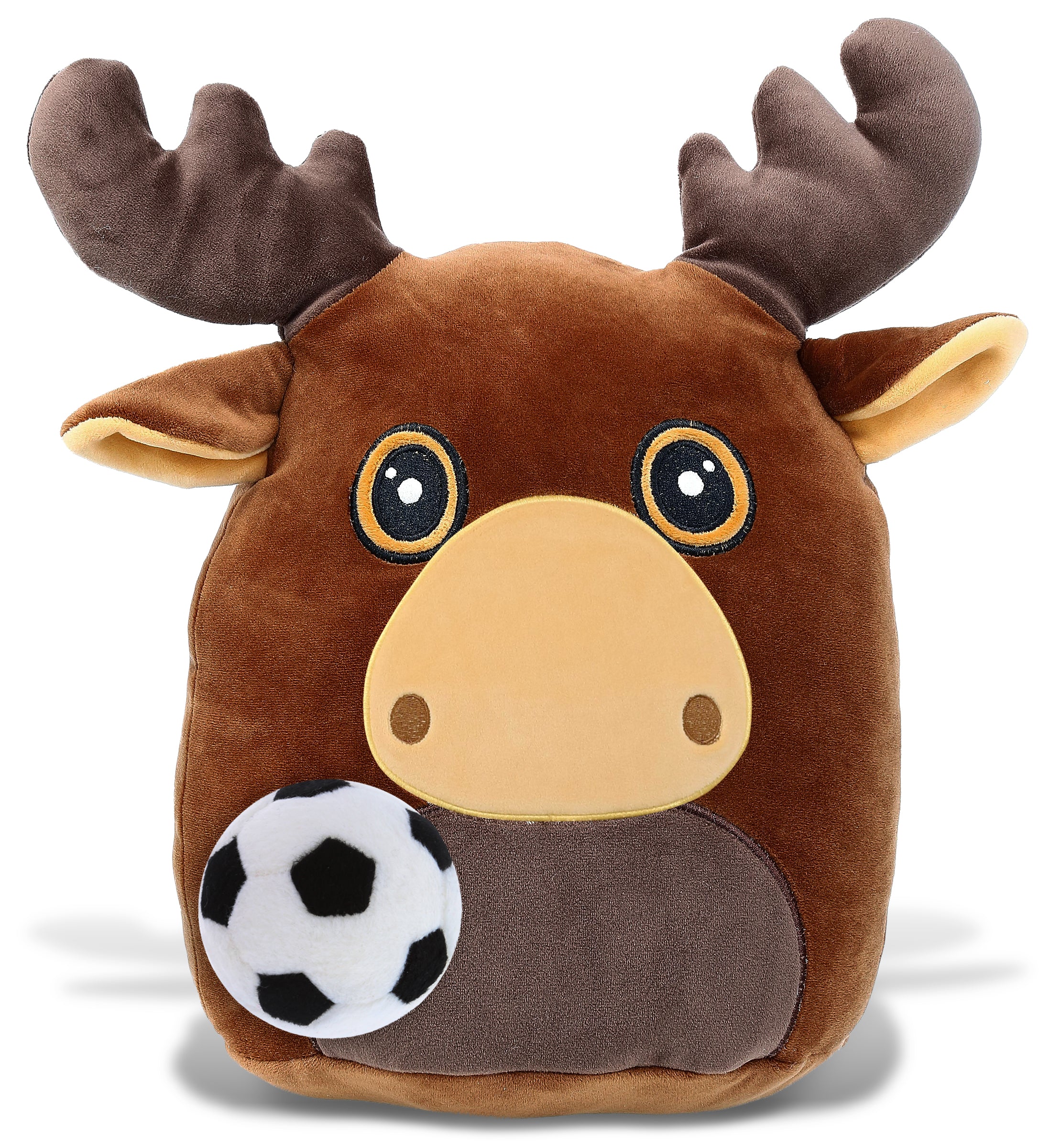 SNUG-MOOSHIES PLUSH - MOOSE 10" with Soccer Plush