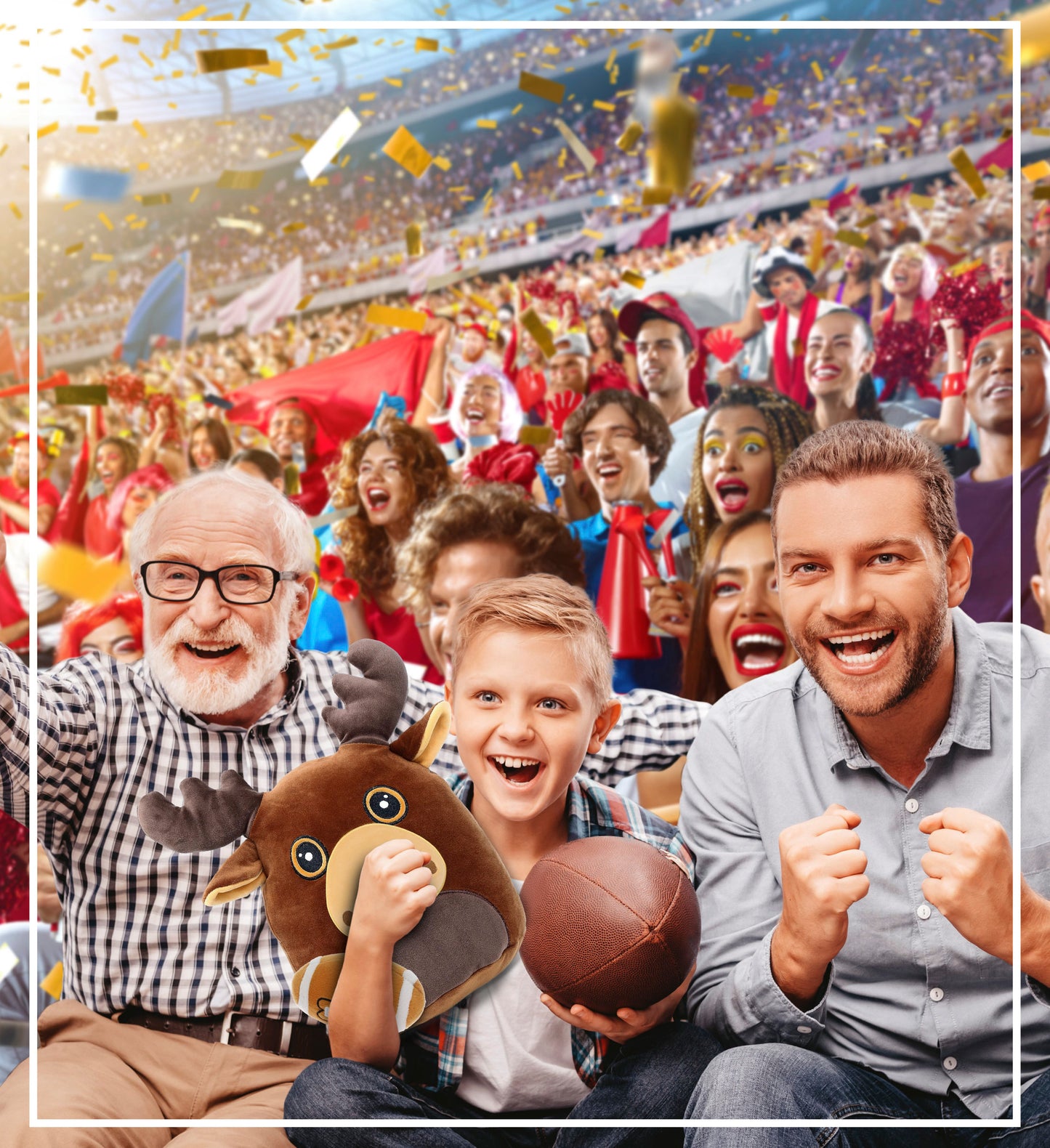 SNUG-MOOSHIES PLUSH - MOOSE 10" with Football Plush