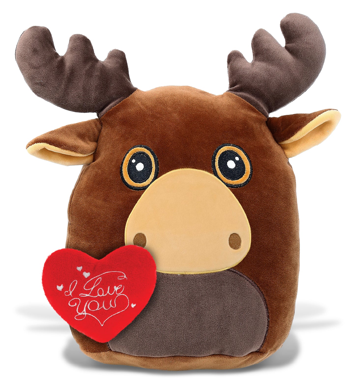 PLUSH I LOVE YOU RED HEART - SNUG-MOOSHIES PLUSH - MOOSE 10"