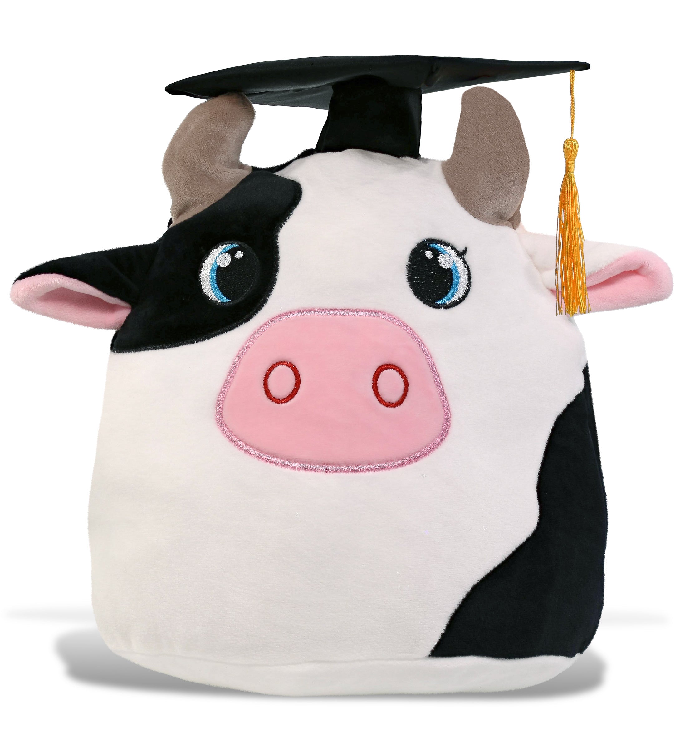 PLUSH GRADUATION - SNUG-MOOSHIES PLUSH - COW 10"