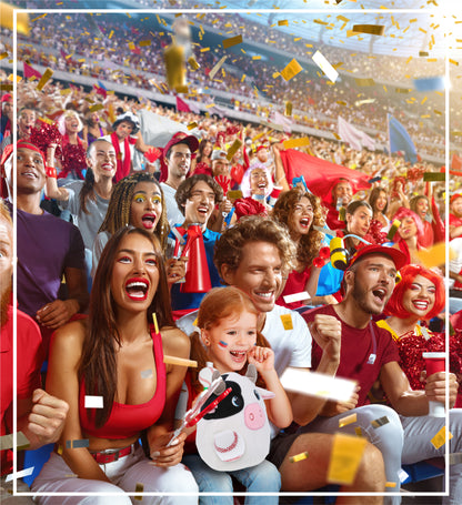 SNUG-MOOSHIES PLUSH - COW 10" with Baseball Plush