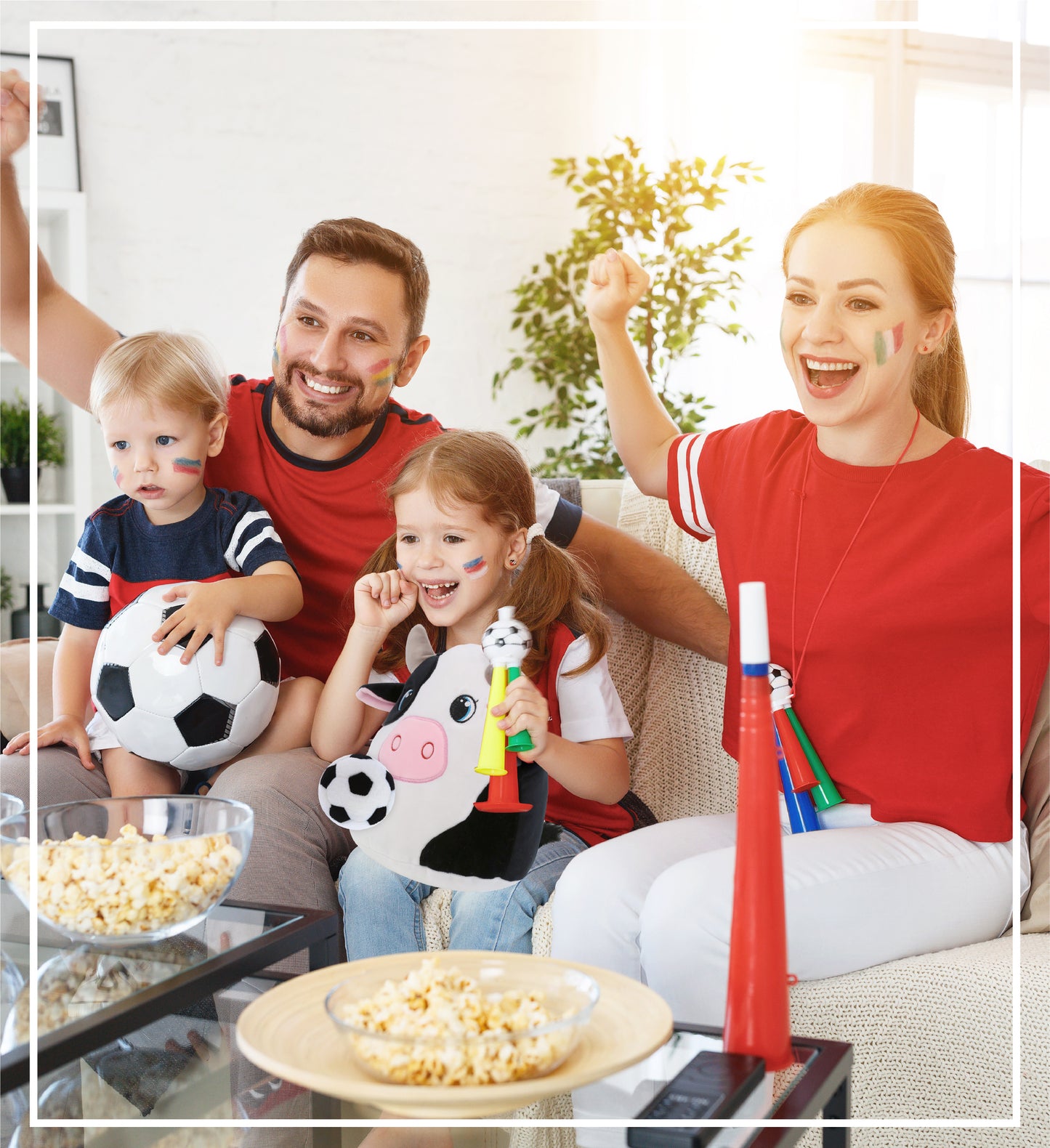 SNUG-MOOSHIES PLUSH - COW 10" with Soccer Plush