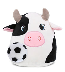 SNUG-MOOSHIES PLUSH - COW 10" with Soccer Plush