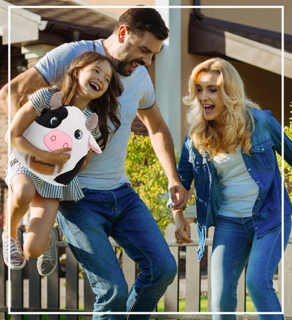 SNUG-MOOSHIES PLUSH - COW 10" with Football Plush