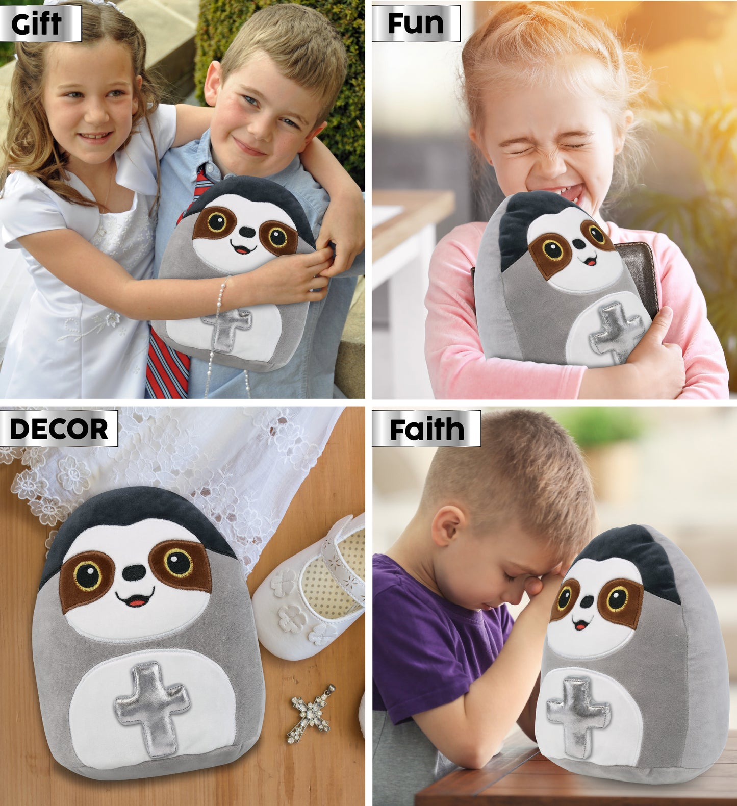 PLUSH CROSS - SNUG-MOOSHIES PLUSH - SLOTH 10"