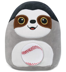 SNUG-MOOSHIES PLUSH - SLOTH 10" with Baseball Plush