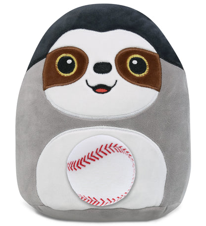 SNUG-MOOSHIES PLUSH - SLOTH 10" with Baseball Plush